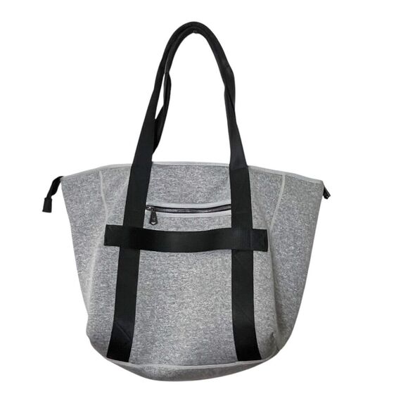 Aimee Kestenberg Capri Large Tote Gray Black Neoprene OS Travel Bag Shoulder - Picture 1 of 12